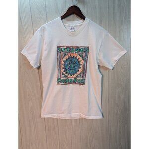 Vintage 90s Solar Sun Shirt Mens Large White Single Stitch Made USA